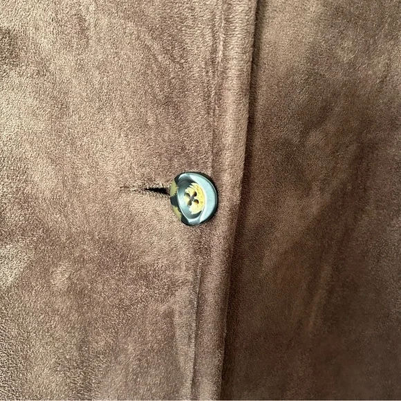 [XL] Denver Hayes Vintage 90’s Chocolate Teddy Button Down Pea Coat Women’s - Picture 9 of 13